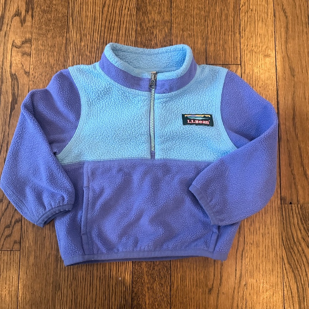L.L. Bean Kids Two-Tone Blue Fleece Jacket